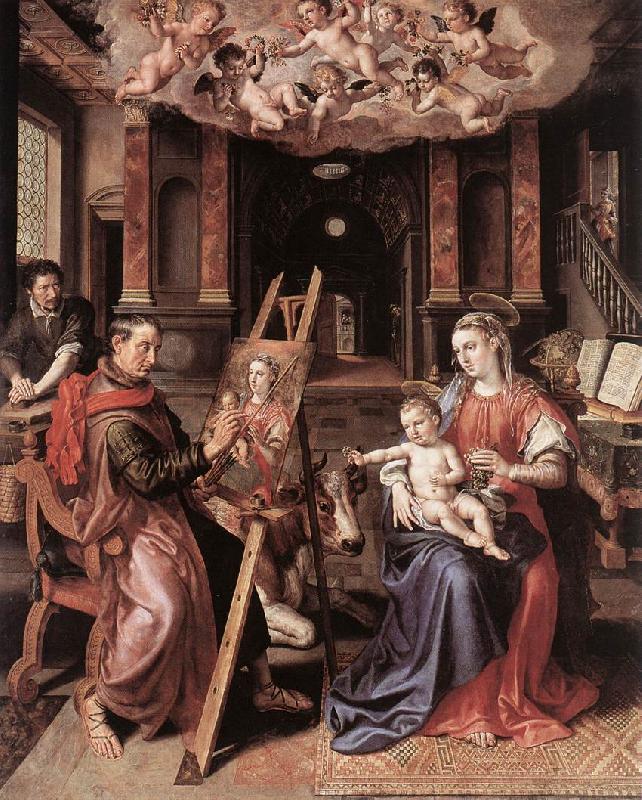 VOS, Marten de St Luke Painting the Virgin Mary awr France oil painting art